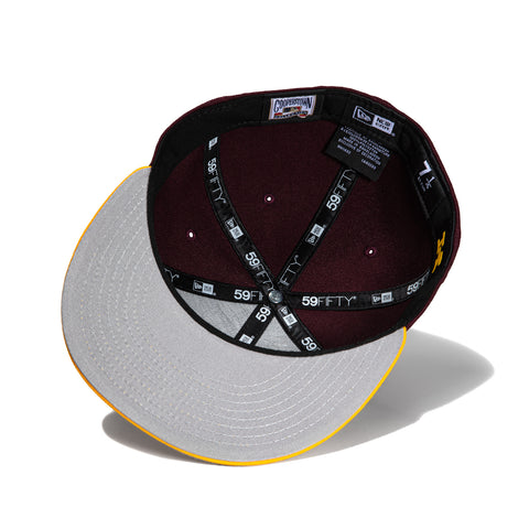 New Era 59FIFTY Peaches and Cream Atlanta Braves 30th Anniversary Patch Hat - Maroon, Gold Maroon/Gold / 7