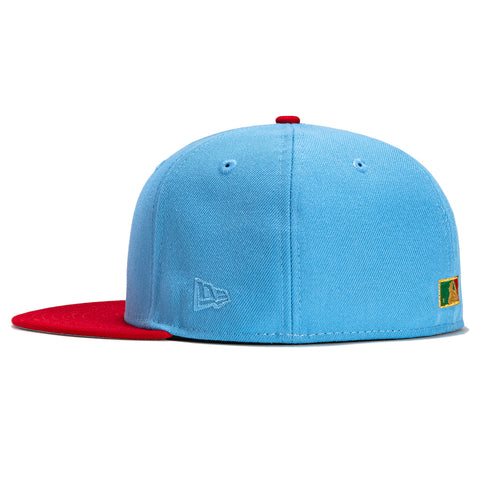 New Era 59Fifty Los Angeles Dodgers Bicentennial Patch Hat - Light Blue, Red