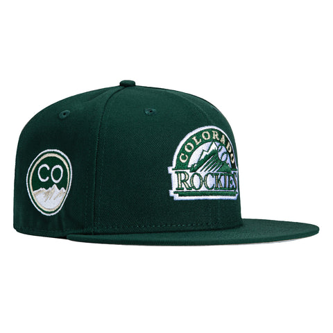 New Era 59Fifty Plate Colorado Rockies Logo Patch City Hat - Green, Wh – Hat  Club