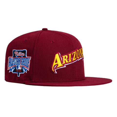 New Era 59Fifty Arizona Diamondbacks 1996 All Star Game Patch Word Hat - Cardinal, Gold