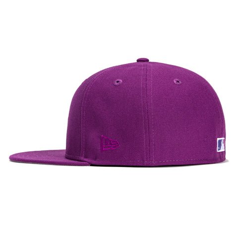 New Era 59Fifty Texas Rangers Stadium Patch Script Hat - Purple, White