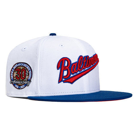 New Era 59Fifty Baltimore Orioles 30th Anniversary Patch Hat - White, Royal, Red