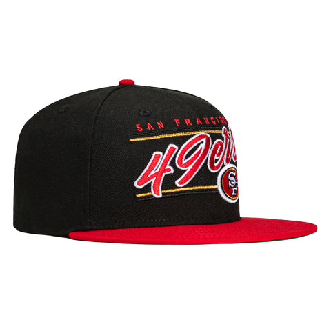 New Era 59Fifty San Francisco 49ers Team Script Hat - Black, Red