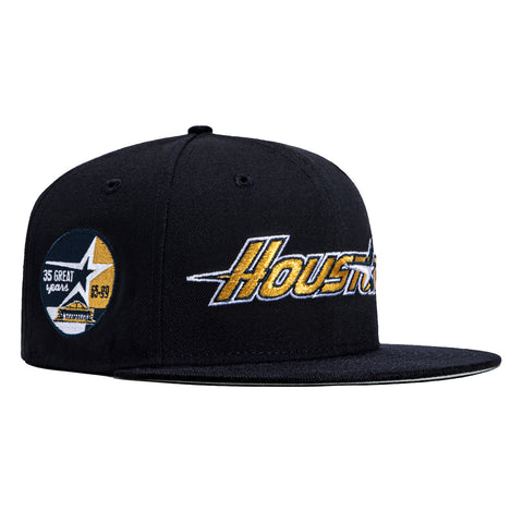 Houston Astros Black 35 Great Years New Era 59FIFTY Fitted Hat