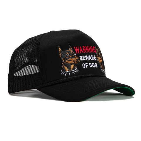 Adjustable Dog Trucker Hat in Black