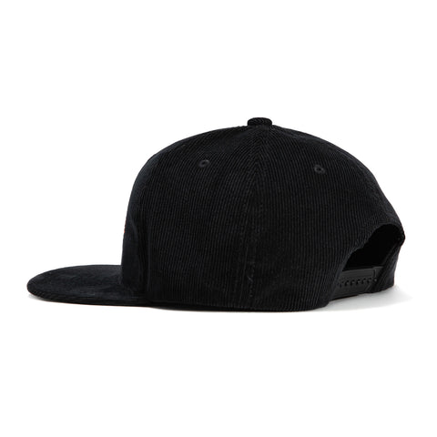 Brixton Belford MP Corduroy Snapback Hat - Black