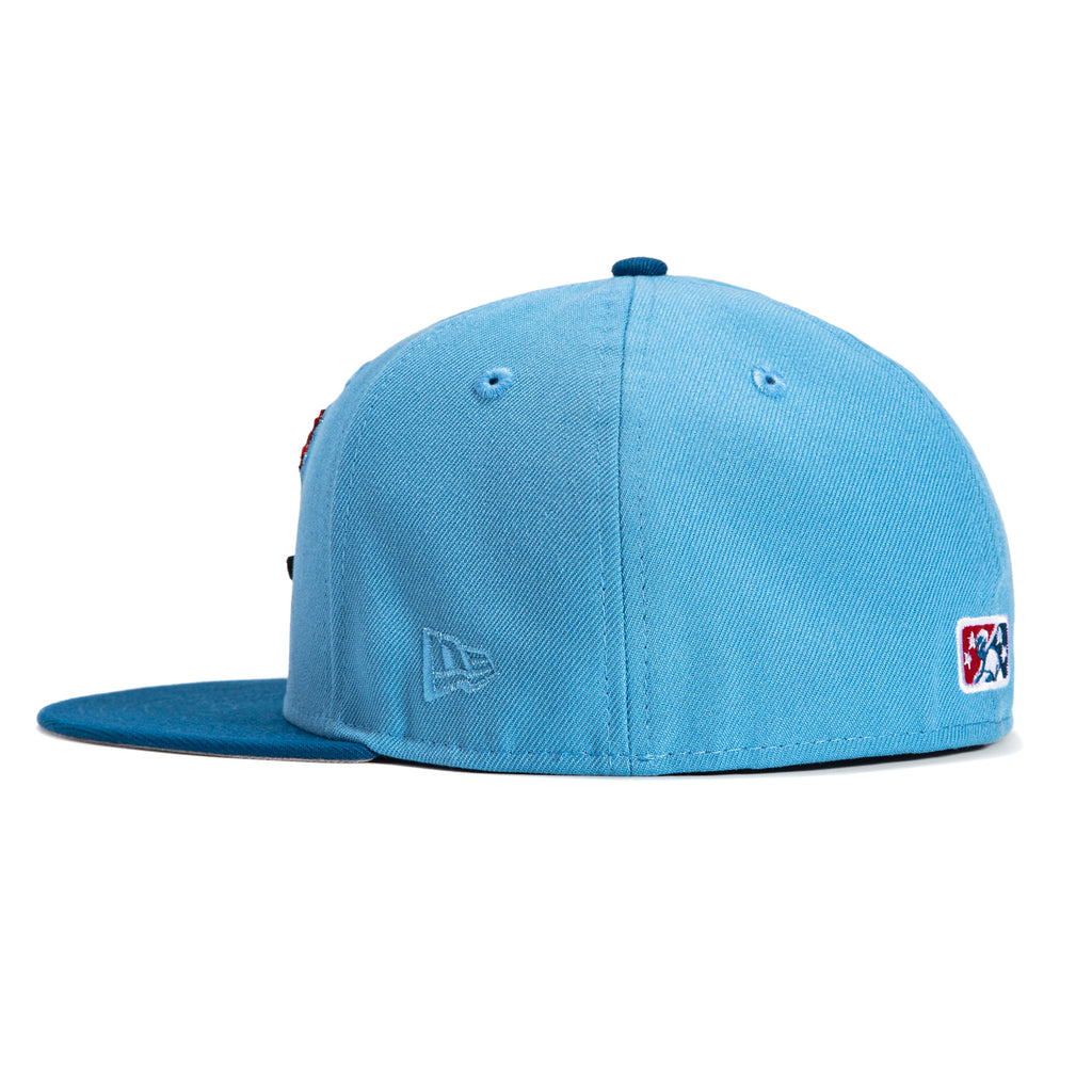 New Era 59Fifty Eugene Emeralds Exploding Whales Hat - Light Blue, Ind ...