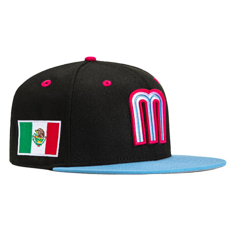 Mexico Sky Blue Red Two Tone Wbc Gray UV New Era 59FIFTY Fitted Hat