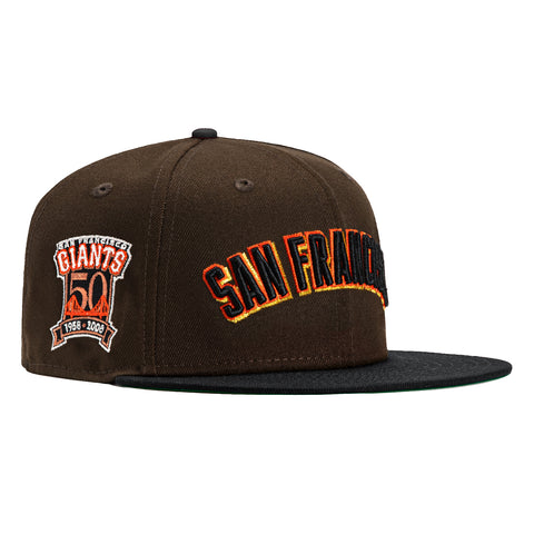 San Francisco Giants Red Metallic Gold New Era 59FIFTY Fitted Cap sz 8 hat  49ers