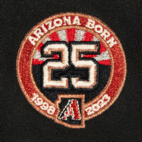 New Era 9Forty A-Frame Arizona Diamondbacks 25th Anniversary Patch Snapback Word Hat - Black, Brown