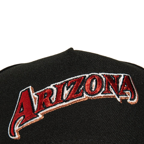 New Era 9Forty A-Frame Arizona Diamondbacks 25th Anniversary Patch Snapback Word Hat - Black, Brown