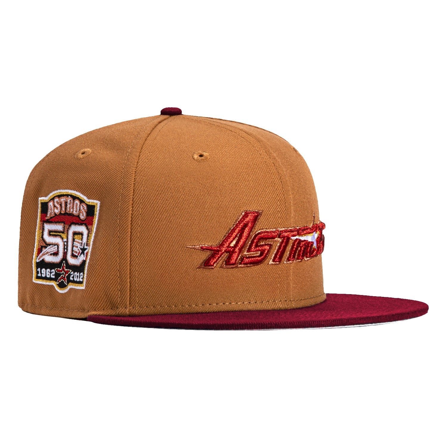 New Era 59Fifty Houston Astros 50th Anniversary Patch Logo Hat - Khaki