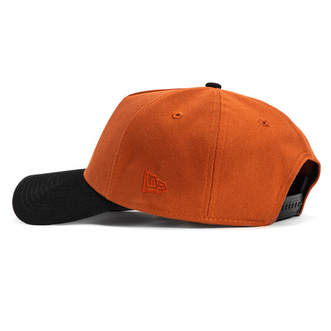 New Era 9Forty A-Frame Los Angeles Dodgers 60th Anniversary Patch Snapback Hat - Burnt Orange, Black