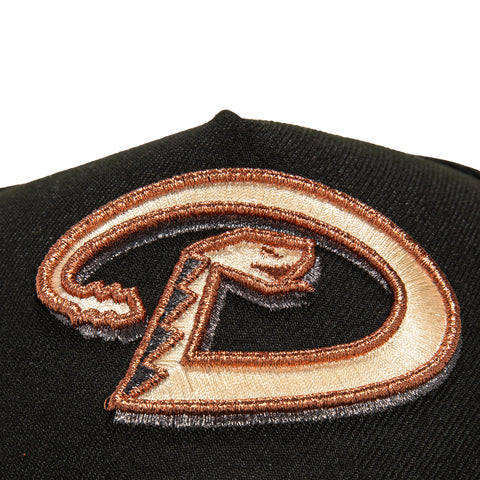 New Era 9Forty A-Frame Arizona Diamondbacks Inaugural Patch D Snapback Hat - Black, Brown