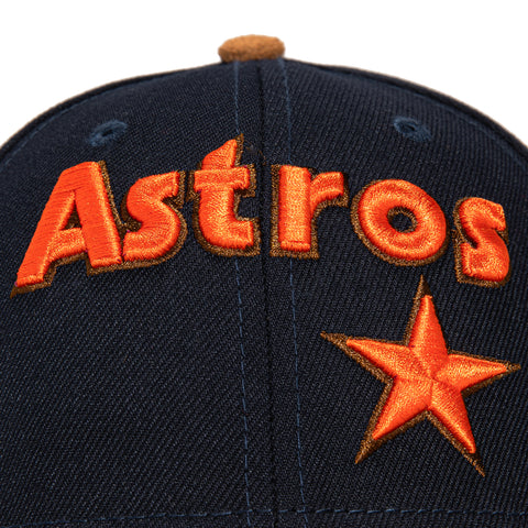 New Era 59Fifty Suede Visor Houston Astros Hat - Navy, Brown