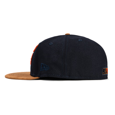 New Era 59Fifty Suede Visor Houston Astros Hat - Navy, Brown