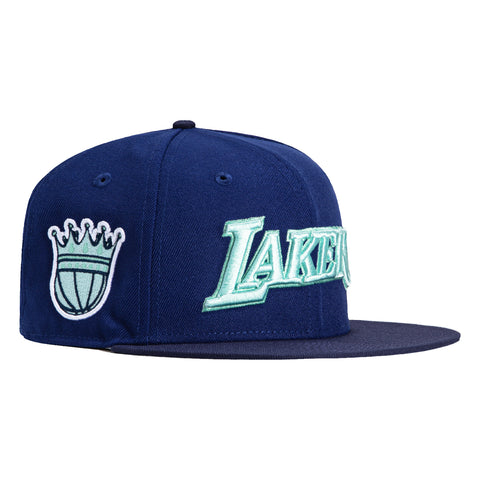 New Era 59Fifty Los Angeles Lakers Crown Patch Hat - Royal, Light Navy