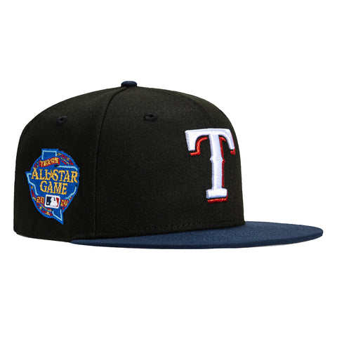 New Era 59Fifty Texas Rangers 2024 All Star Game Patch Hat - Black, Navy
