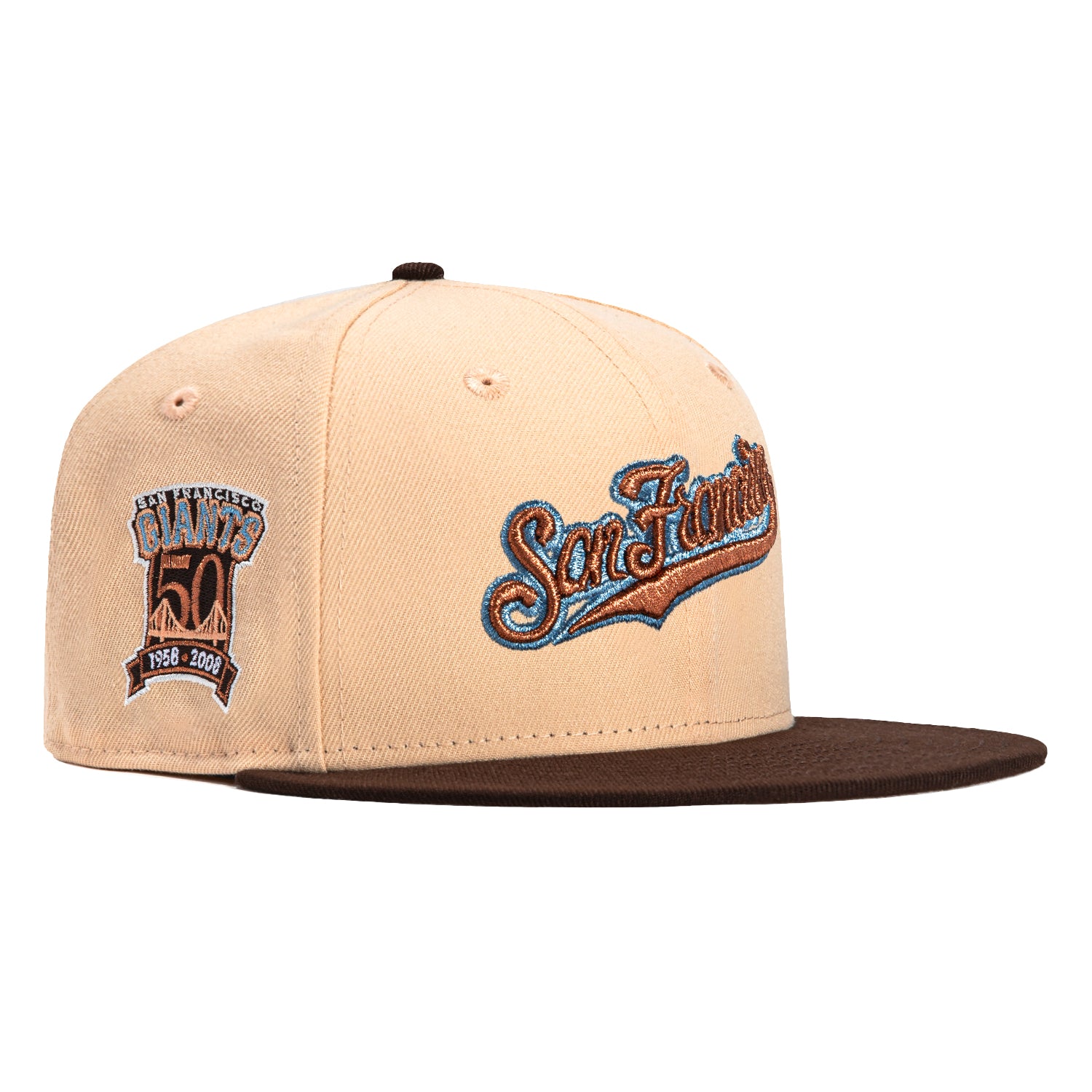 New Era 59Fifty San Francisco Giants 50th Anniversary Patch Script Hat ...