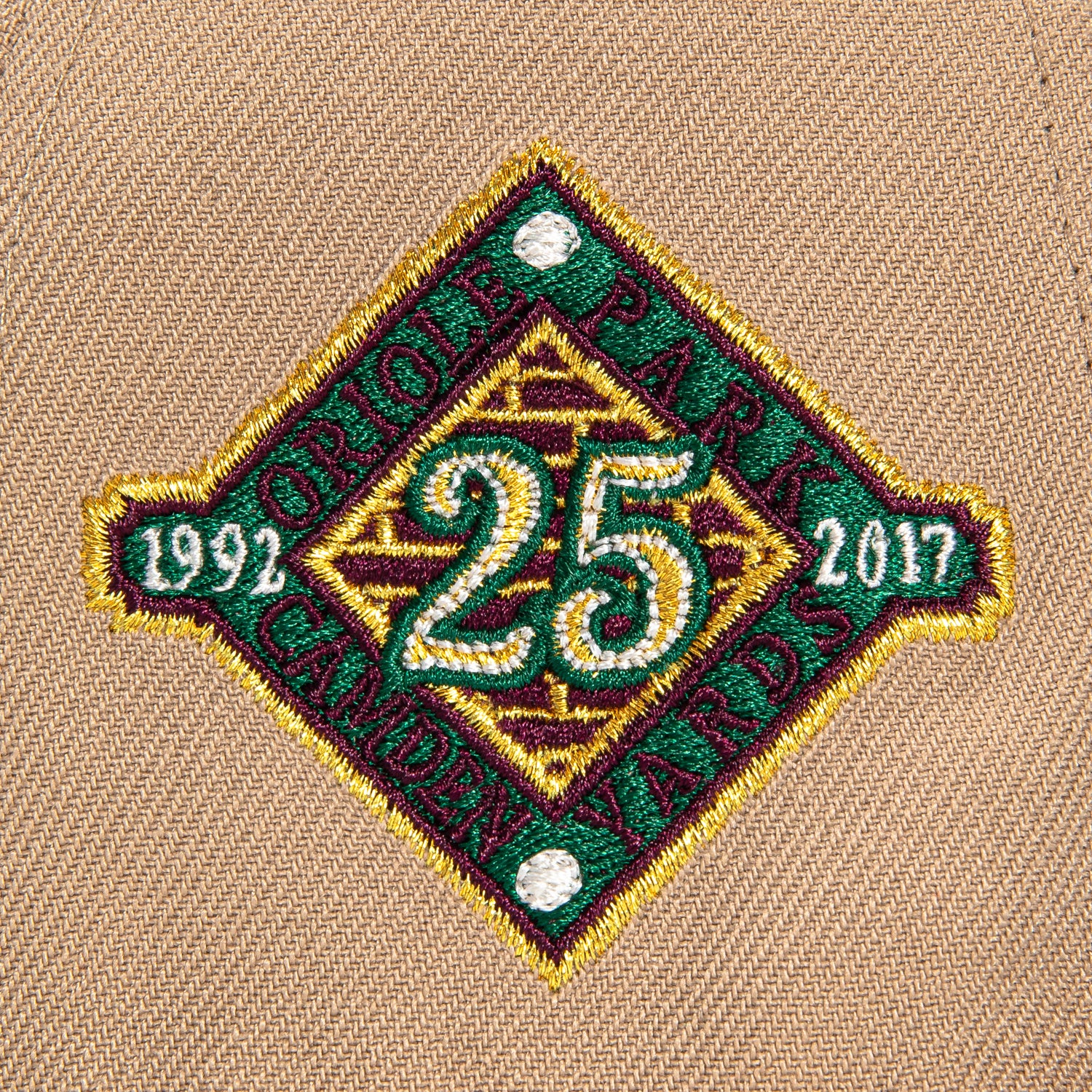 HAT CLUB - NEW ERA 59FIFTY FUJI BALTIMORE ORIOLES 25TH ANNIVERSARY selling PATCH