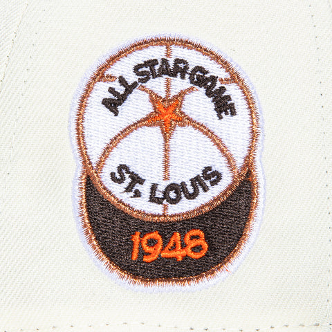 New Era 59Fifty St. Louis Browns 1948 All Star Game Patch Hat - White Brown