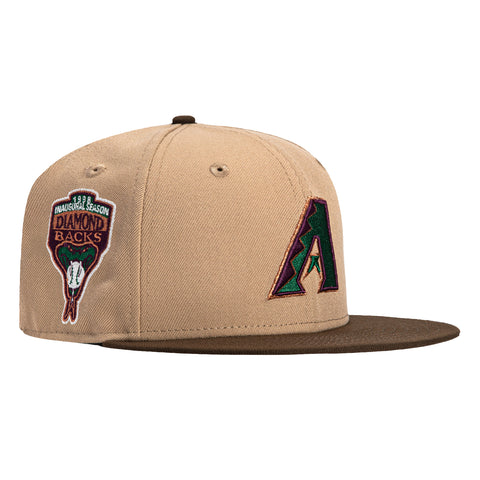 New Era 59Fifty Arizona Diamondbacks Inaugural Patch A Hat - Tan, Brown