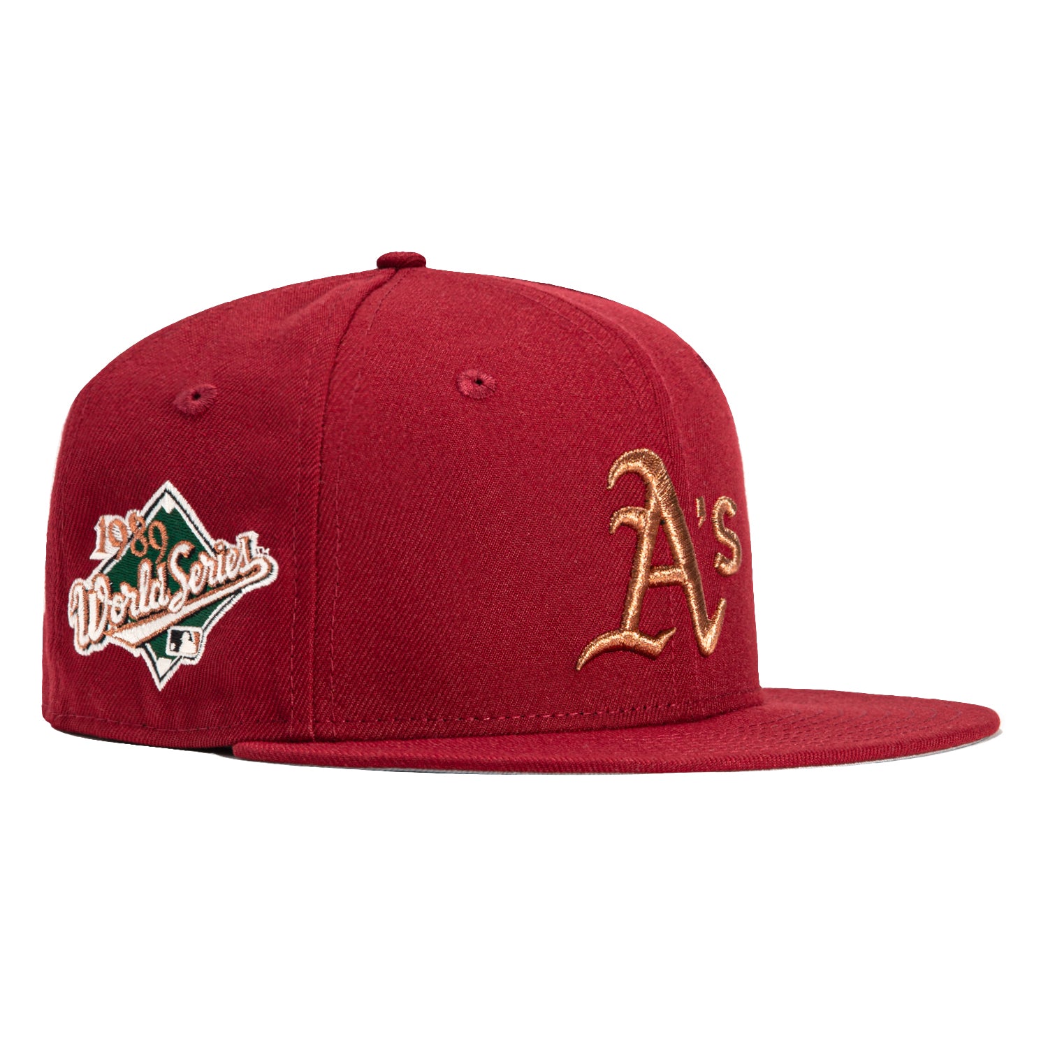 New Era 59Fifty Oakland Athletics 1989 World Series Patch Hat - Brick ...