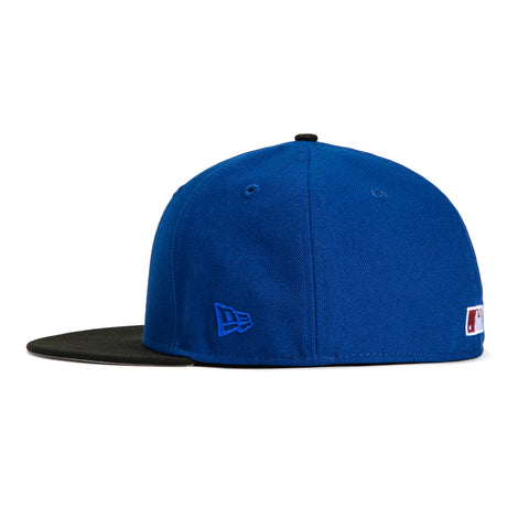 New Era 59Fifty Los Angeles Angels 50th Anniversary Stadium Patch Upside Down Hat - Royal, Black, Metallic Silver, Red