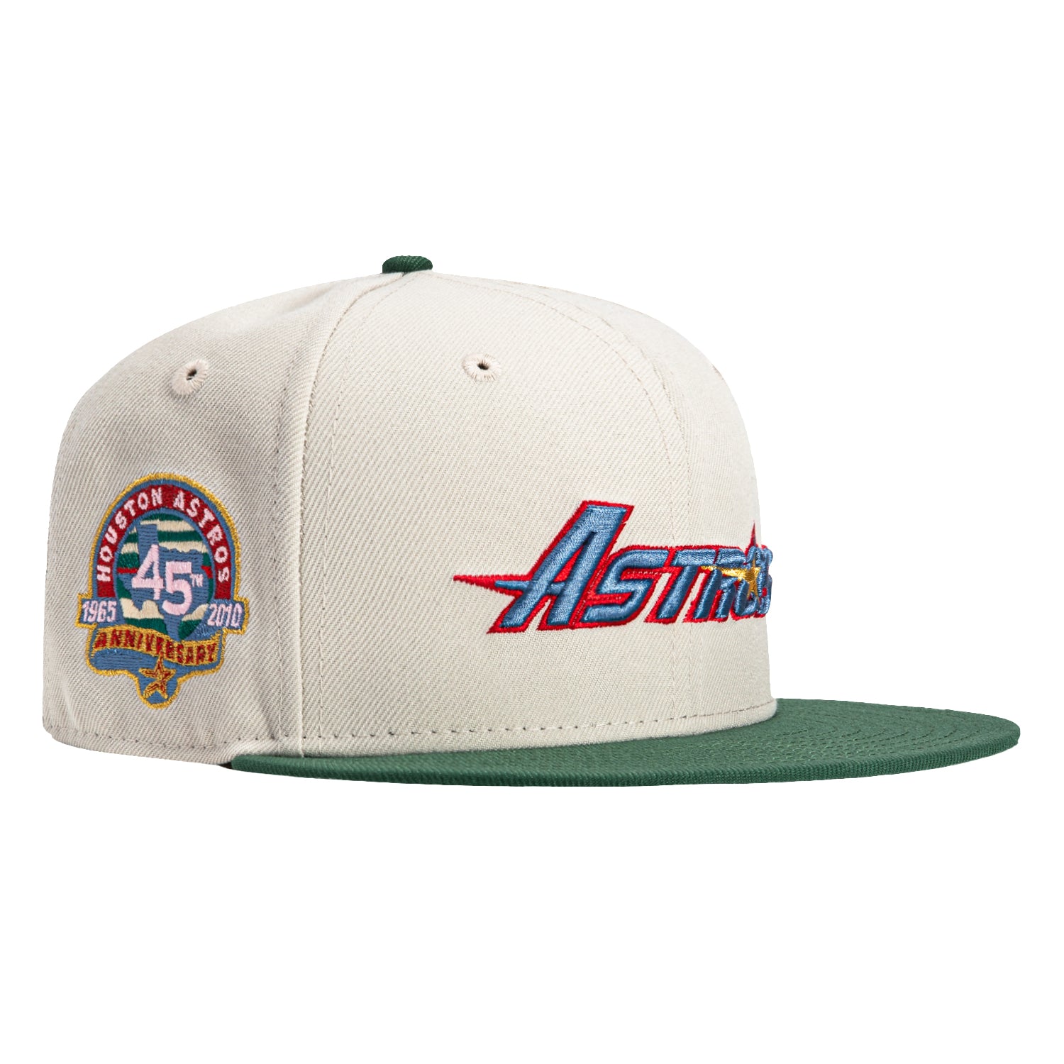 New Era 59Fifty Houston Astros 45th Anniversary Patch Word Hat - Stone