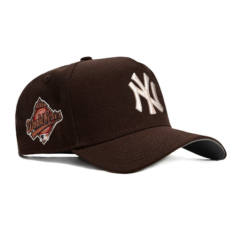 New Era 9Forty A-Frame New York Yankees 1996 World Series Patch Snapback Hat - Brown