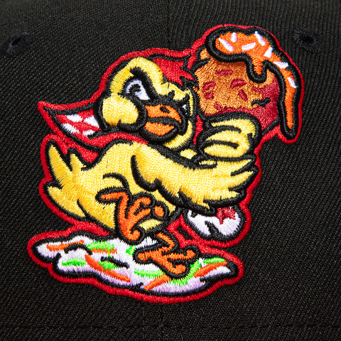 New Era 59Fifty Akron Rubber Ducks Fried Chicken Hat - Black, Red