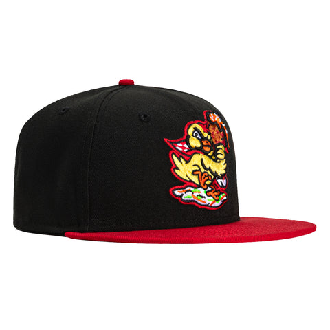 New Era 59Fifty Akron Rubber Ducks Fried Chicken Hat - Black, Red