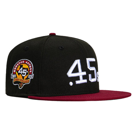 New Era 59Fifty Houston Astros Colt 45S 45th Anniversary Patch Hat - Black, Cardinal