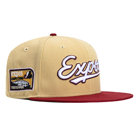 New Era 59Fifty Montreal Expos Olympic Stadium Patch Word Hat - Tan, Brick