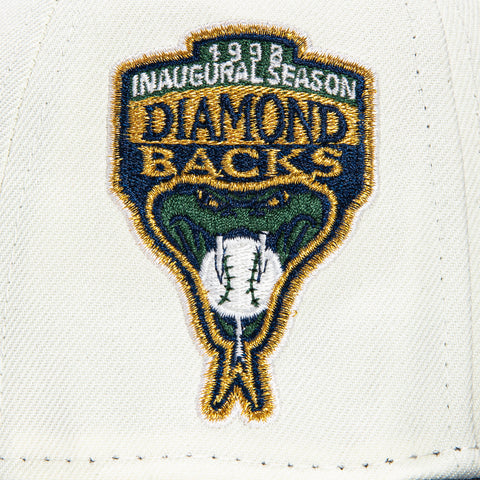 New Era 59Fifty Arizona Diamondbacks Inaugural Patch Upside Down A Hat - White, Navy, Metallic Gold