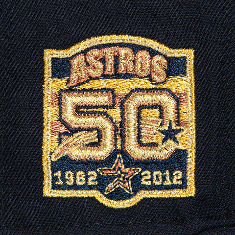 New Era 59Fifty Houston Astros 50th Anniversary Patch Neon Hat - Navy, Metallic Gold, Metallic Copper