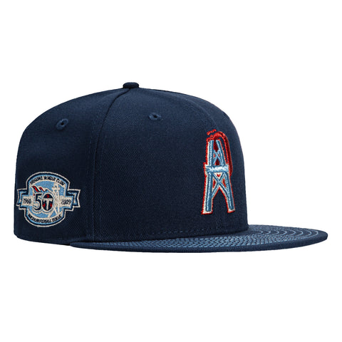 New Era 59Fifty Houston Oilers 50th Anniversary City Original Hat - Navy