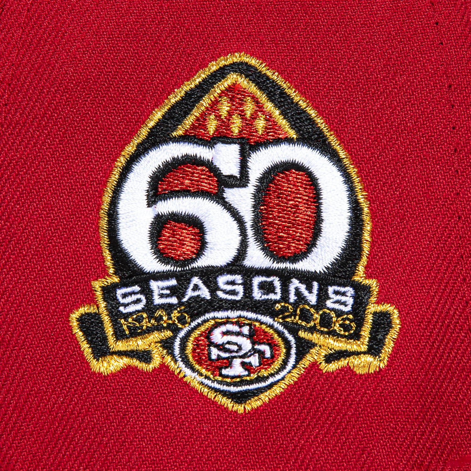 San Francisco 49ers 2024 Fitted New Era 60th Anniversay Patch 7 1/4