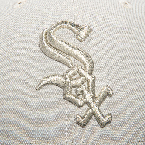 New Era 59Fifty Chicago White Sox Comiskey Park Patch Pink UV Hat - Stone, Black