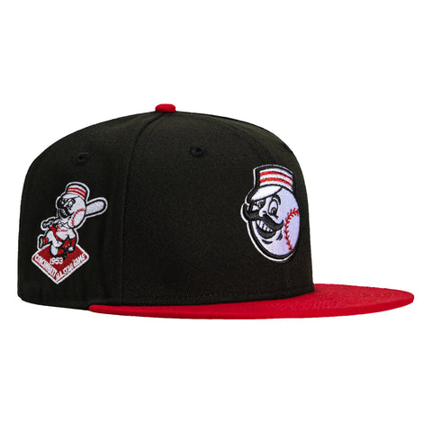 New Era 59Fifty Cincinnati Reds 1953 All Star Game Patch Logo Hat - Black, Red