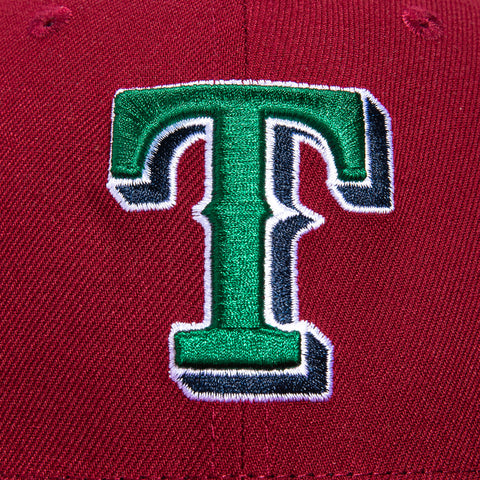 New Era 59Fifty Texas Rangers 2023 World Series Patch Hat - Cardinal, Green