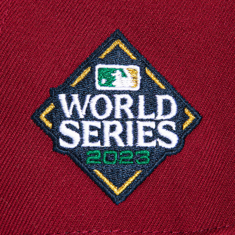 New Era 59Fifty Texas Rangers 2023 World Series Patch Hat - Cardinal, Green