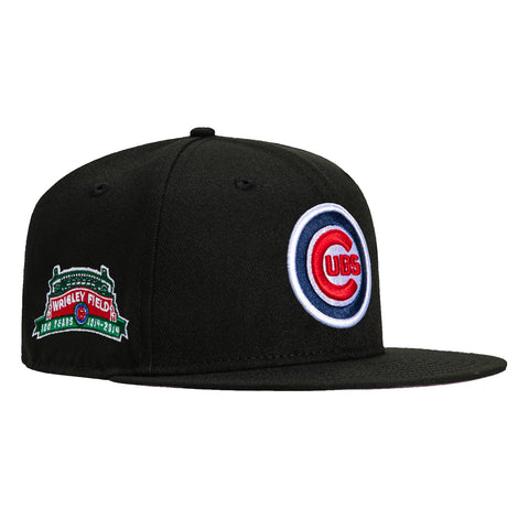 New Era 59Fifty Chicago Cubs Wrigley Field Patch Logo Hat - Black