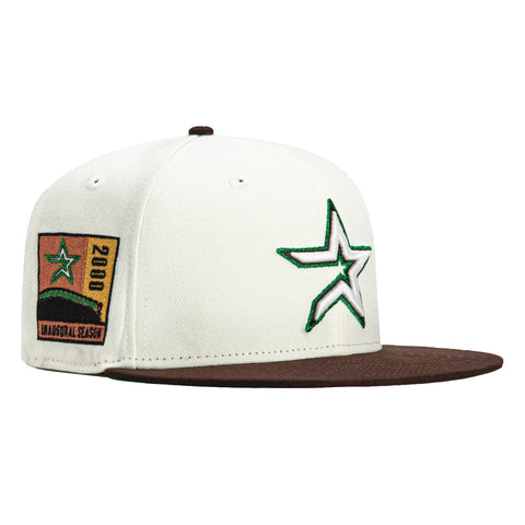 New Era 59Fifty Houston Astros 2000 Inaugural Patch Hat - White, Brown, Green