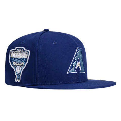 New Era 59Fifty Inevitable Arizona Diamondbacks Inaugural Patch A Hat - Royal, Light Blue