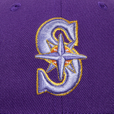 New Era 59Fifty Inevitable Seattle Mariners 30th Anniversary Patch Hat - Purple, Lavender, Metallic Gold