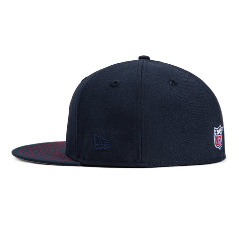 New Era 59Fifty Houston Texans 20th Anniversary Patch Red Contrast Stitch Hat - Navy