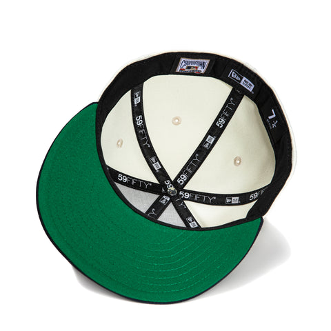 New Era 59Fifty Cincinnati Reds 150th Anniversary Patch Hat - White, Navy, Green, Metallic Copper