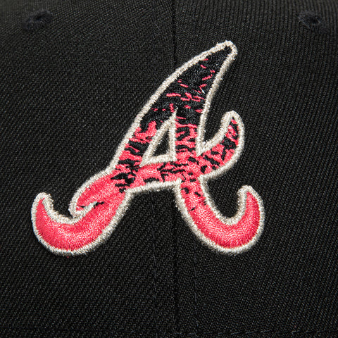 New Era 59Fifty Magma Atlanta Braves 30th Anniversary Patch Hat - Black, Infrared