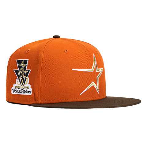 New Era 59Fifty Barbershop Houston Astros 35th Anniversary Patch Hat - Burnt Orange, Brown